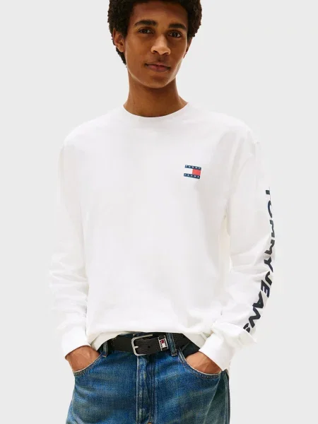 Лонгслив Tommy Jeans белый