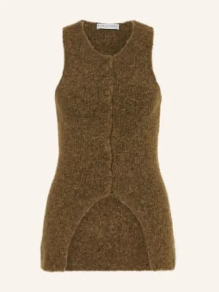 Leger Studio Pletená Vesta Frederike S Alpakou hnědá