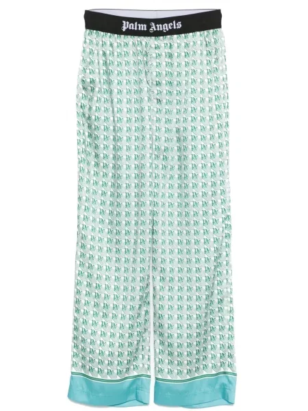 Pantaloni Palm Angels cu imagine verde