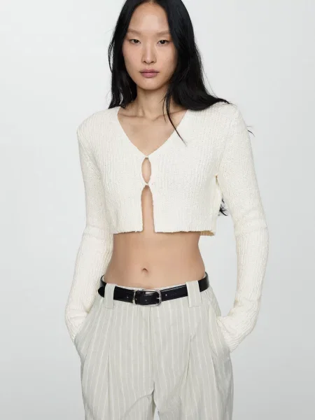 Кардиган MANGO Coro білий