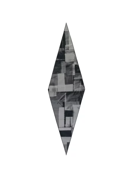 Fular Zegna cu imagine cu imprimeu abstract negru