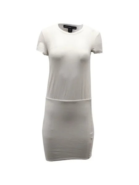 Rochie mini James Perse scurtă de costum alb