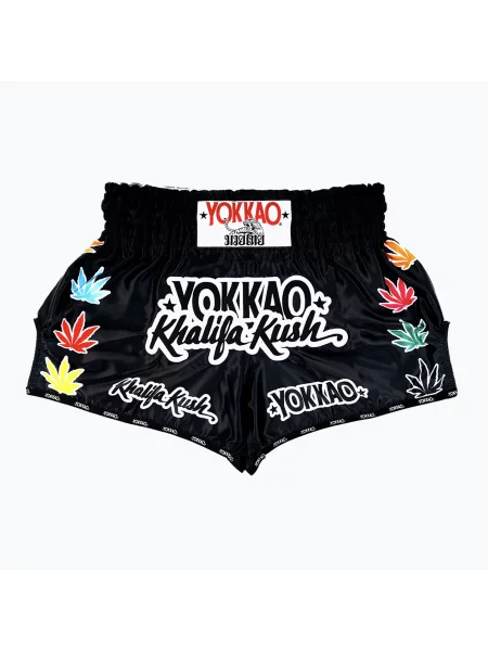 Tréninkové šortky YOKKAO Khalifa Kush Muay Thai black černé