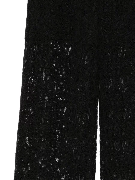 Pantaloni Quetsche din dantelă negru