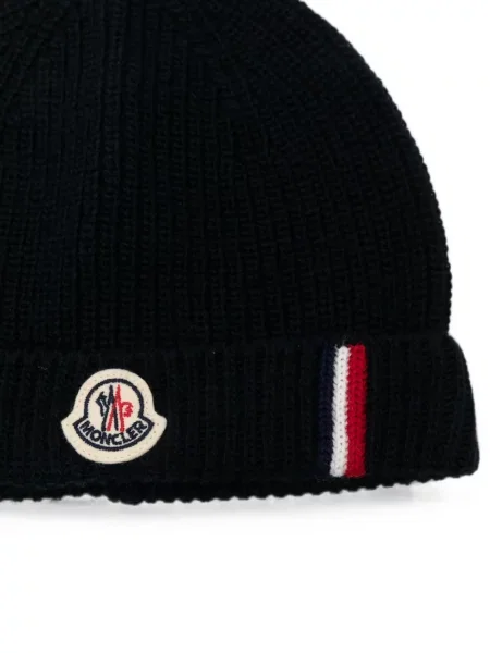 Czapka dziecięca Moncler Enfant niebieska