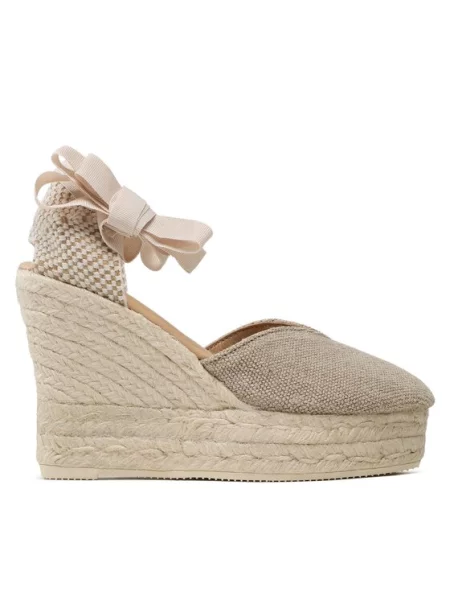 Manebi Еспадрильї Heart-Shaped Wedge Espadrilles O WH бежевий