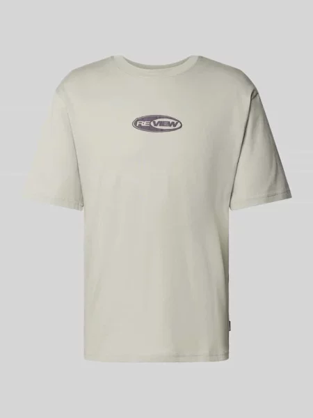 T-shirt z nadrukiem z logo Review