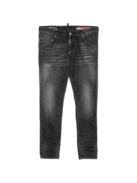 Blugi Dsquared2 zdrențuiți negru