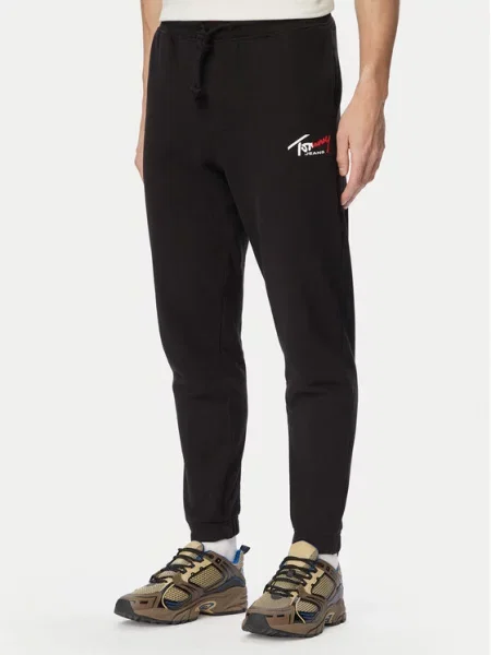 Tommy Jeans Pantaloni trening negru
