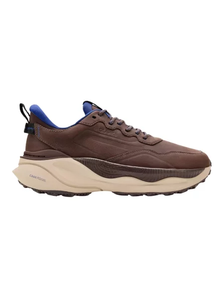 Sneakersy Clarks skórzane brązowe