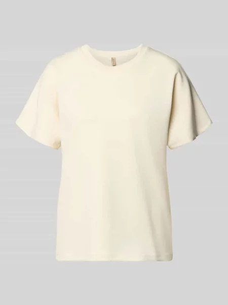 T-shirt z okrągłym dekoltem model BANU' Soyaconcept beżowa