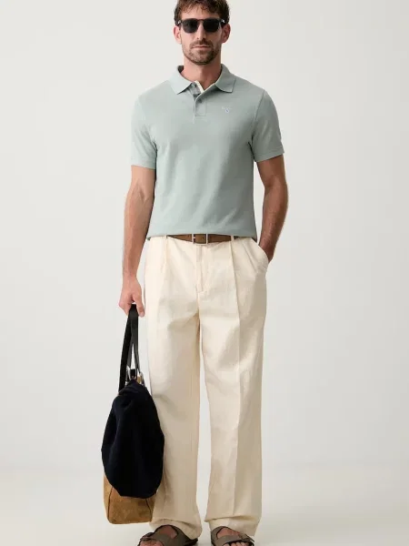 Tricou polo Barbour verde