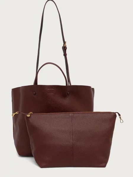 Patrizia Pepe kabelka typu shopper dámska kožená hnedá