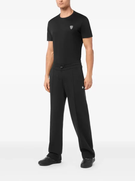 Pantaloni Billionaire cu broderie negru