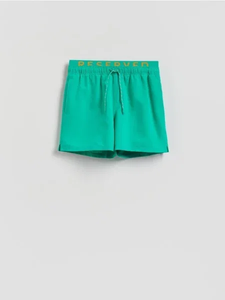 Reserved Pantaloni scurți pentru plajă uni verde-aprins verde