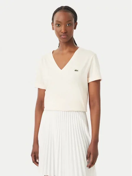 Lacoste Tricou Crem