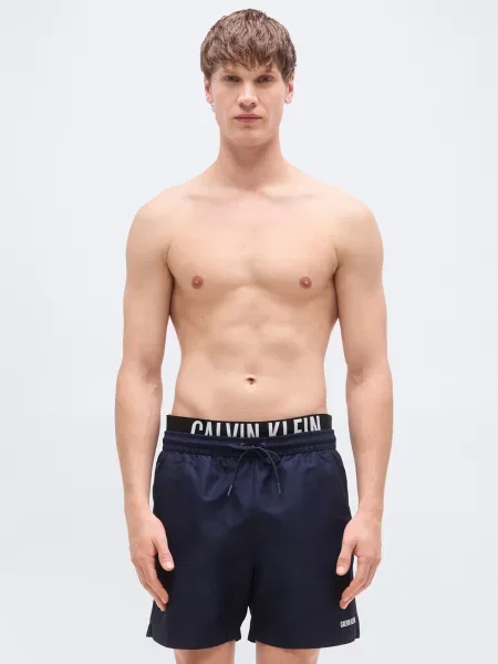 Calvin Klein Swimwear Șorturi de baie Intense Power albastru noapte / negru alb