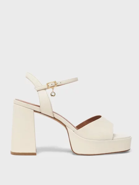 Шкіряні босоніжки Maje білі