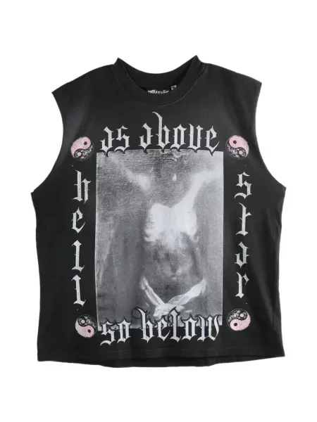 Tričko s potiskem Hellstar s potiskem černé