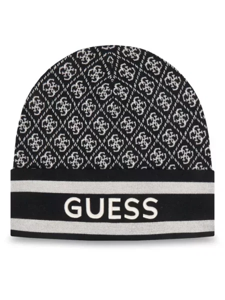 Guess Căciulă Negru alb