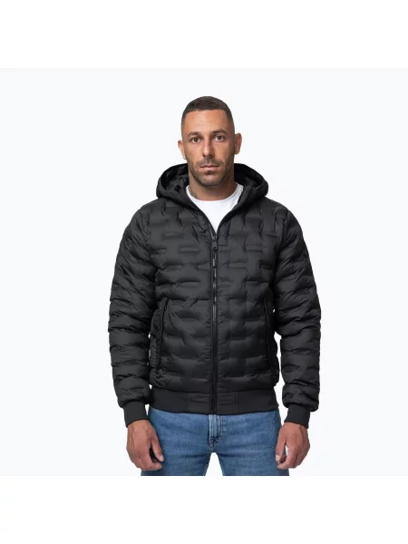 Zimní bunda Pitbull Fisk Quilted Hooded black černá