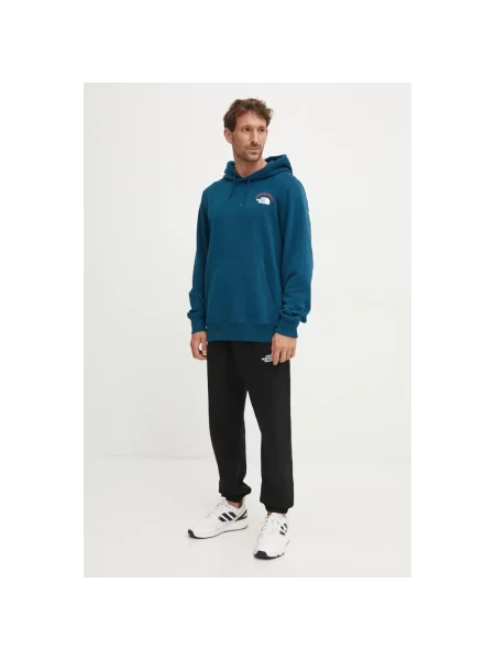 Bluza z kapturem The North Face niebieska