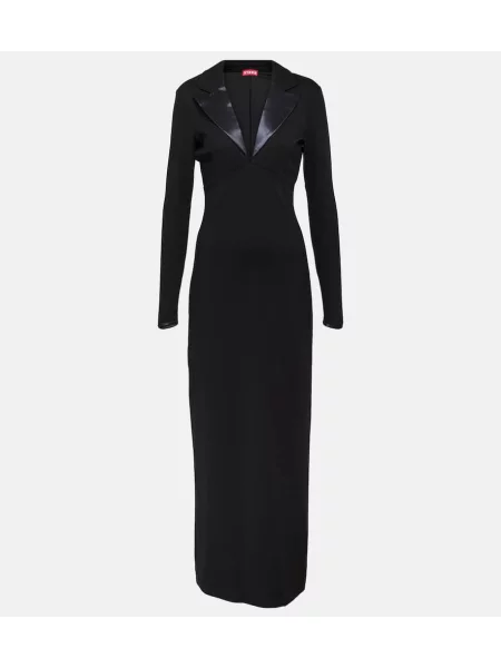 Dzianinowa maksi sukienka maxi Staud garniturowa czarna