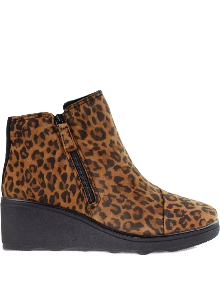 Botine Clarks Originals cu imagine cu model leopard maro