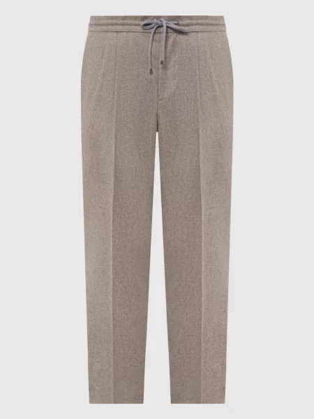 Шерстяные брюки Brunello Cucinelli серые