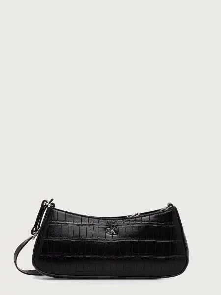 Calvin Klein Geantă Ck Croc Small Shoulder Bag negru