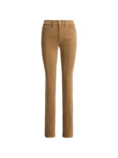 Pantaloni Lauren Ralph Lauren de catifea cord maro