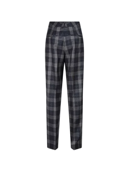 Pantaloni Peserico în carouri albastru
