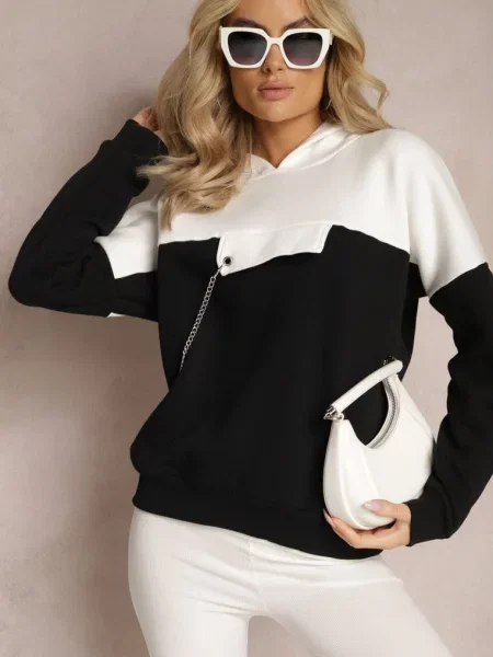 Bluza z Kapturem i Łańcuszkiem Ambriella czarna