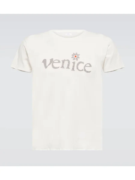 Majica Erl s potiskom bela