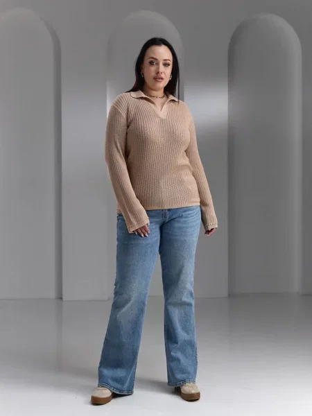 Джемпер TrikoBakh вовна/поліестер коричневий