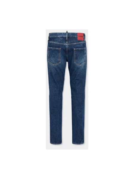 Jeansy straight leg Dsquared2 niebieskie
