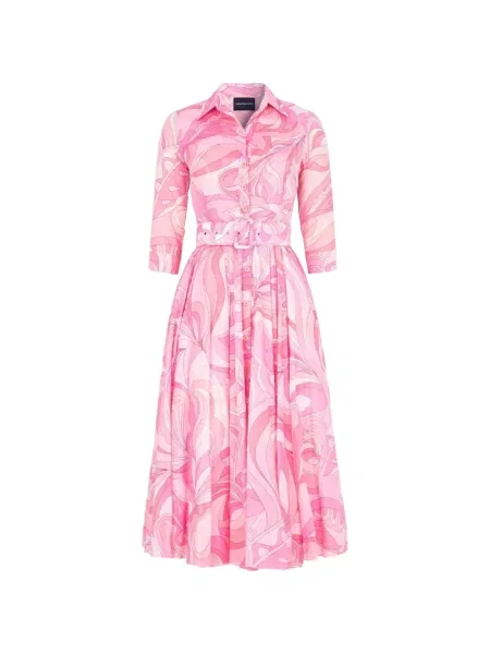 Rochie maxi Samantha Sung cu imagine roz