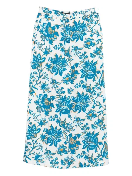 Pantaloni Etro cu model floral alb