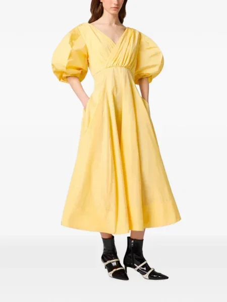Rochie midi Msgm plic galben