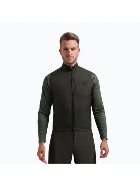 Vestă de ciclism pentru bărbați Rogelli Advntr Insulated army green verde