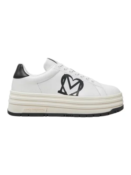 Love Moschino sneakersy skórzane biały