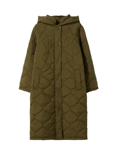 Bershka Palton de primăvară-toamnă kaki