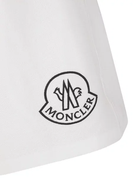 Pantaloni scurți Moncler alergare cu autograf alb