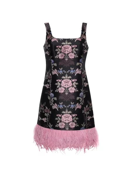 Rochie mini Cara Cara cu pene negru