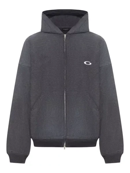 Суичър с качулка Balenciaga бродиран сиво