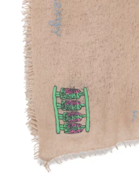 Fular Mouleta cu broderie maro