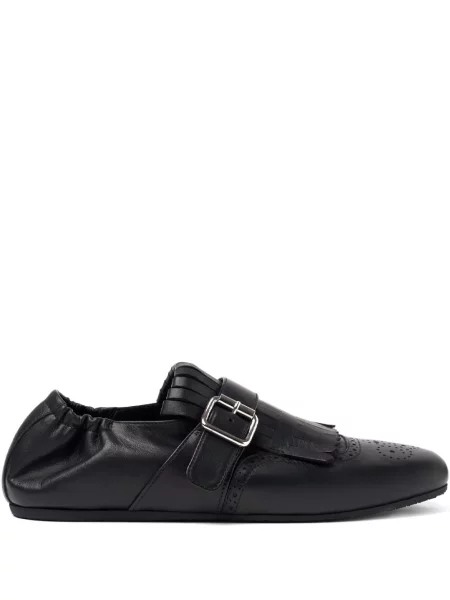 Pantofi monk Scarosso cu franjuri negru