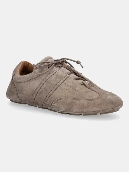 BOSS sneakers din piele intoarsă Roxanne maro