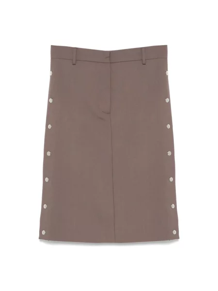 Spódnica Stella Mccartney z ćwiekami brązowa