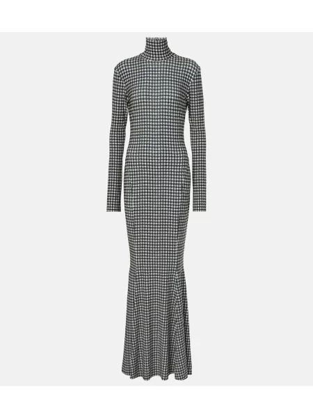 Sukienka Norma Kamali w pepitkę czarna